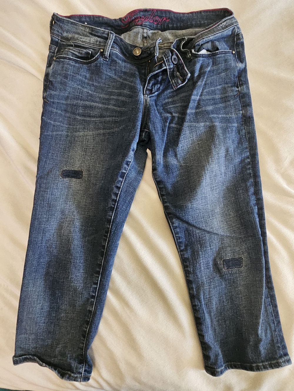 Y2k dELiA*s Taylor Dark Blue Cropped Jeans - Vintage